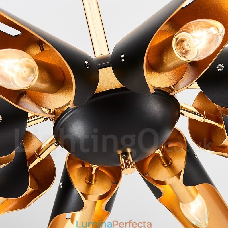 Lampă suspendată cu 5 lumini, retro, rustic, lux, din aliaj de aluminiu, cu abajur din aliaj de aluminiu