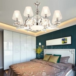 Candelabru cu pandantiv din cristal de lux retro rustic cu abajur din sticlă