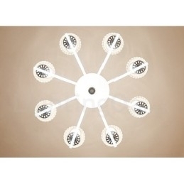 Candelabru cu pandantiv din cristal de lux retro rustic cu abajur din sticlă