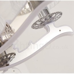 Candelabru cu pandantiv din cristal de lux retro rustic cu abajur din sticlă