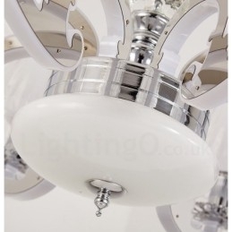 Candelabru cu pandantiv din cristal de lux retro rustic cu abajur din sticlă