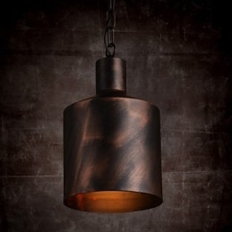 Candelabru Rustic Lodge Drum Metal Pandantiv
