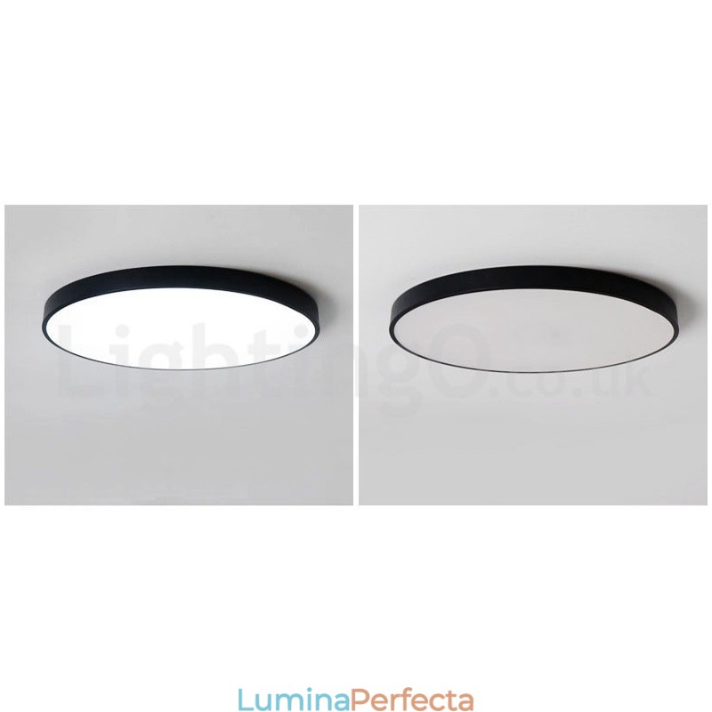 Plafoniere ultra subțiri, reglabile, în stil nordic modern și contemporan, cu abajur din acril, cu telecomandă, pot fi folosite și ca lampă de perete