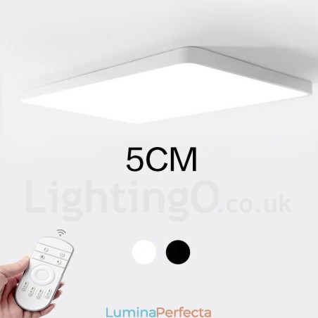 Plafoniere reglabile în stil nordic, modern și contemporan, cu montare încasată, cu abajur acrilic cu telecomandă