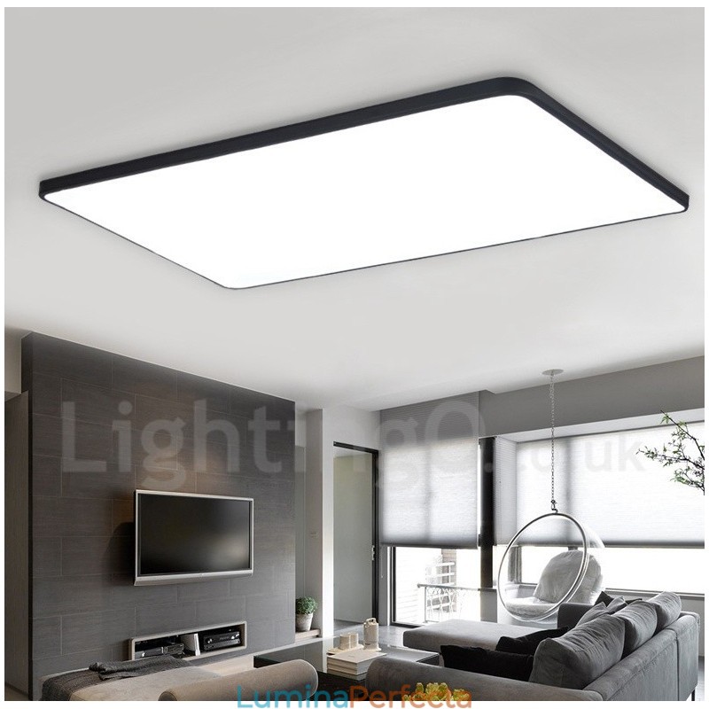 Plafoniere reglabile în stil nordic, modern și contemporan, cu montare încasată, cu abajur acrilic cu telecomandă