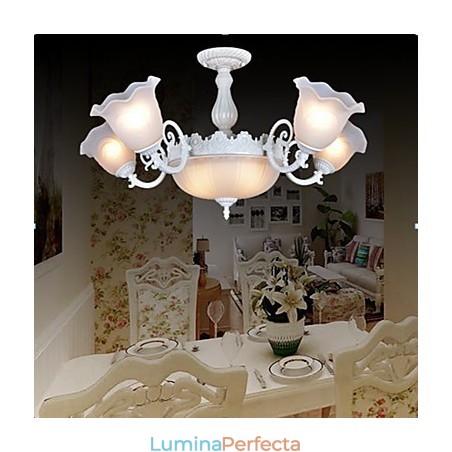 Lămpi cu montaj încastrat alb european retro clasic Lămpi cu montaj încastrat alb european retro clasic
