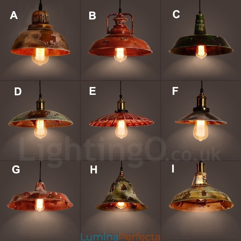 1 Lumină Rustic Lodge Retro Vintage Pendant Loft