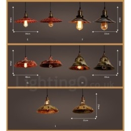 1 Lumină Rustic Lodge Retro Vintage Pendant Loft