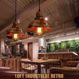 1 Lumină Rustic Lodge Retro Vintage Pendant Loft