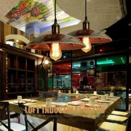 1 Lumină Rustic Lodge Retro Vintage Pendant Loft