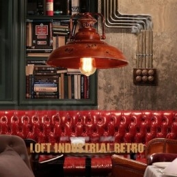 1 Lumină Rustic Lodge Retro Vintage Pendant Loft