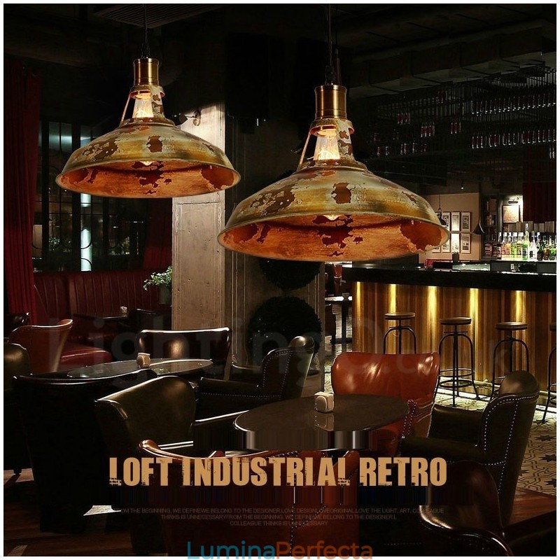 1 Lumină Rustic Lodge Retro Vintage Pendant Loft