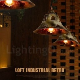 1 Lumină Rustic Lodge Retro Vintage Pendant Loft