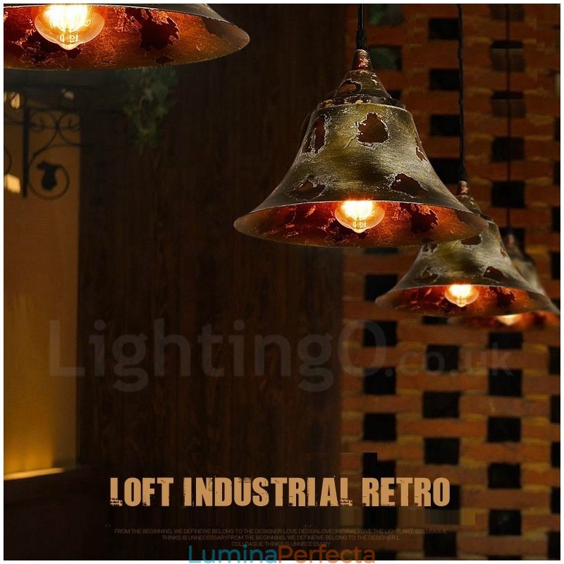 1 Lumină Rustic Lodge Retro Vintage Pendant Loft