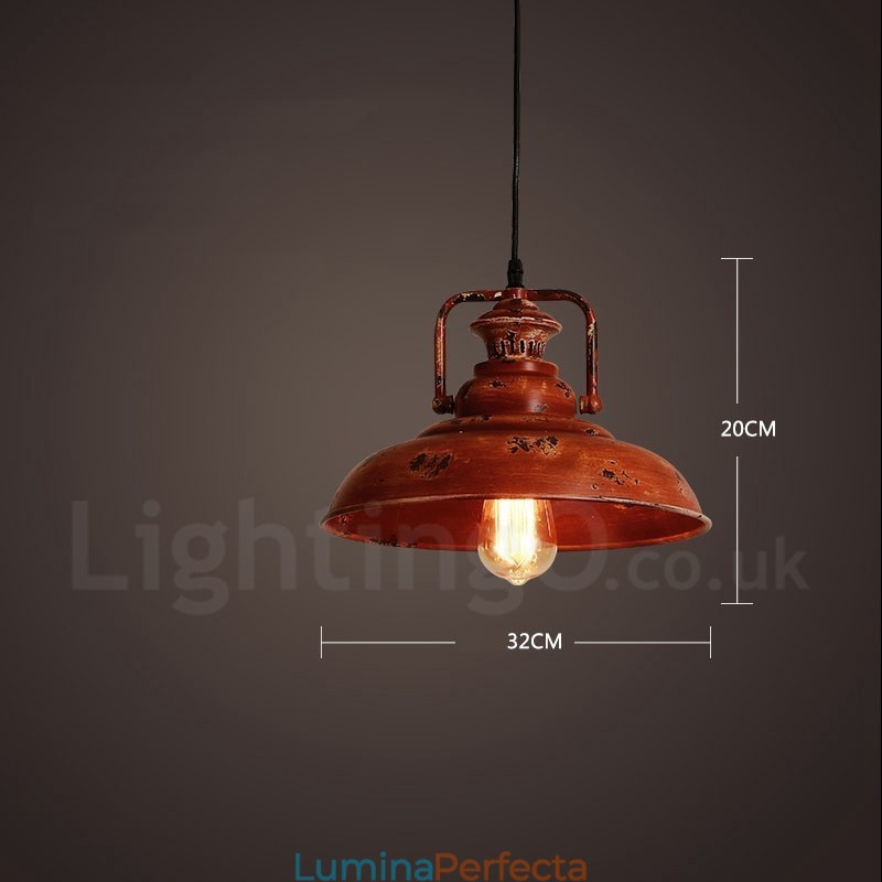 1 Lumină Rustic Lodge Retro Vintage Pendant Loft