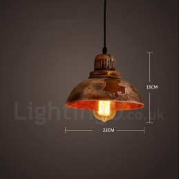 1 Lumină Rustic Lodge Retro Vintage Pendant Loft