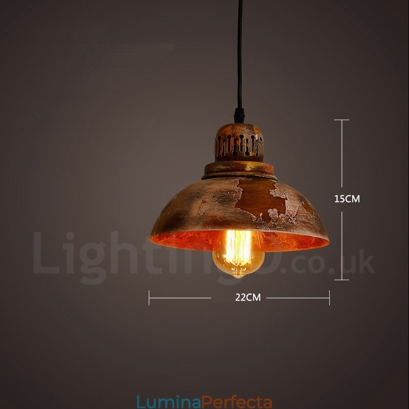 1 Lumină Rustic Lodge Retro Vintage Pendant Loft