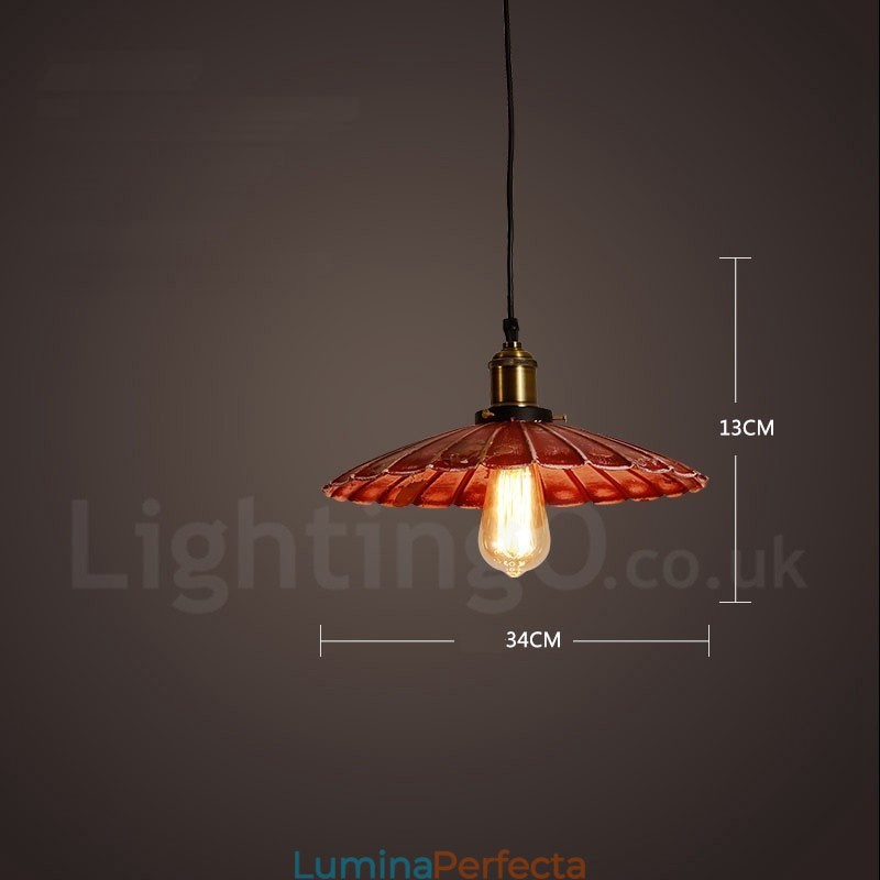 1 Lumină Rustic Lodge Retro Vintage Pendant Loft