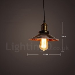 1 Lumină Rustic Lodge Retro Vintage Pendant Loft
