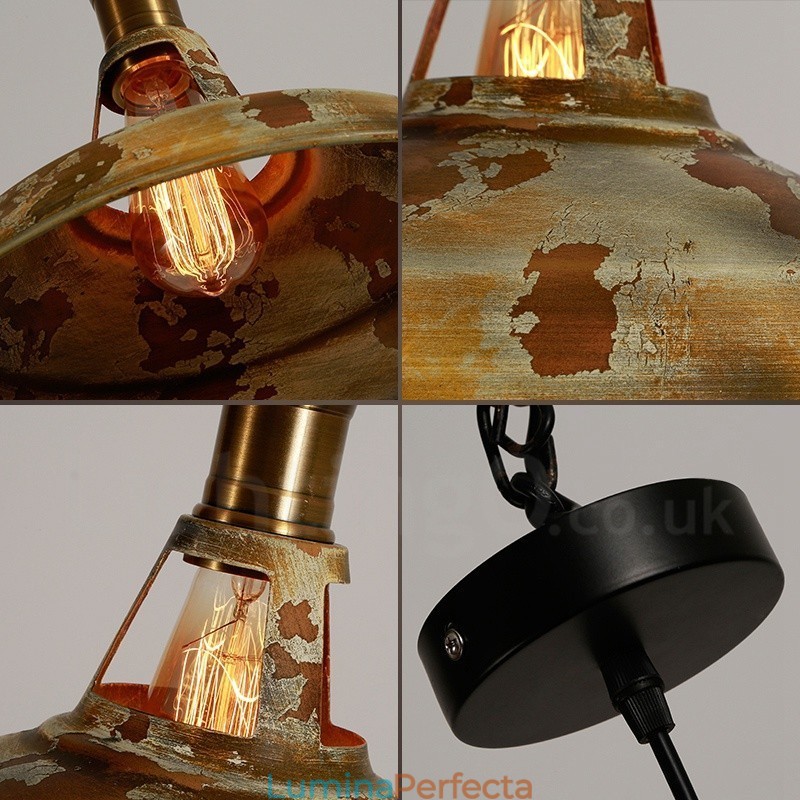 1 Lumină Rustic Lodge Retro Vintage Pendant Loft