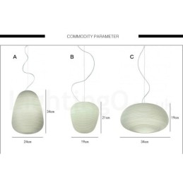 Plafoniera modernă contemporană cu suspendare cu 1 lumină, cu abajur din sticlă
