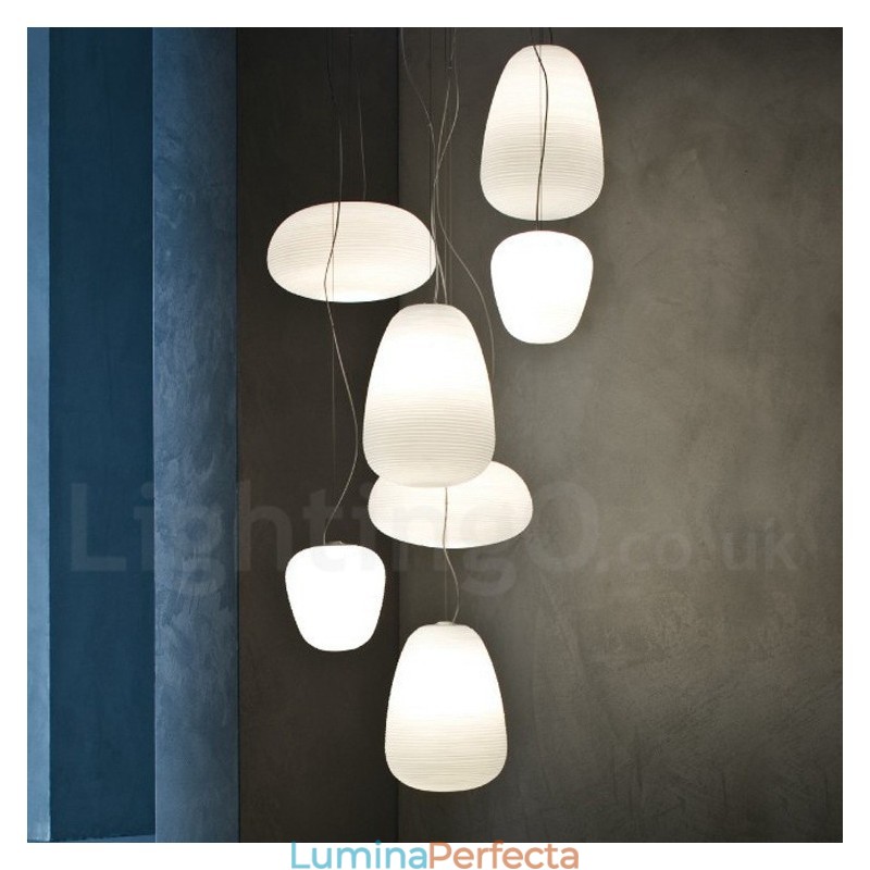Plafoniera modernă contemporană cu suspendare cu 1 lumină, cu abajur din sticlă