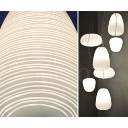 Plafoniera modernă contemporană cu suspendare cu 1 lumină, cu abajur din sticlă