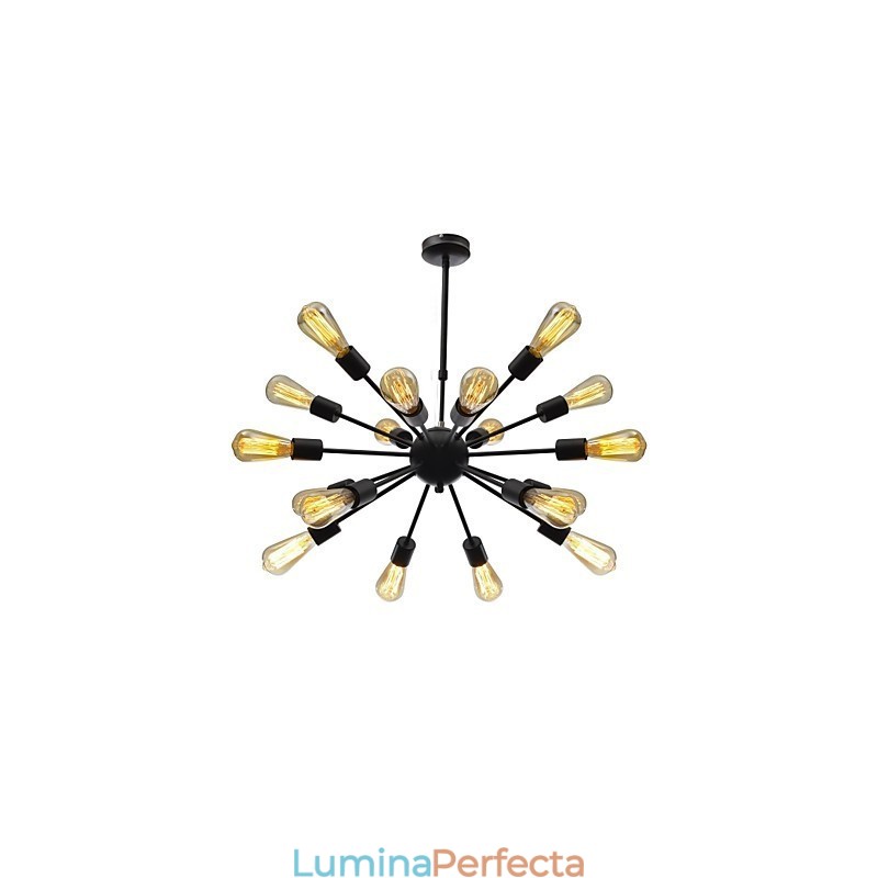 Candelabru radial minimalist cu 18 lumini în stil nord-american