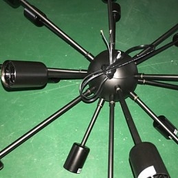Candelabru radial minimalist cu 18 lumini în stil nord-american
