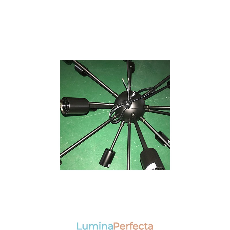 Candelabru radial minimalist cu 18 lumini în stil nord-american