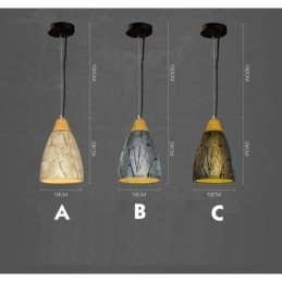 Plafoniera modernă contemporană din ciment cu 1 lumină suspendată