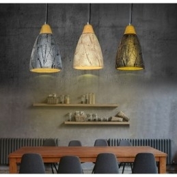 Plafoniera modernă contemporană din ciment cu 1 lumină suspendată
