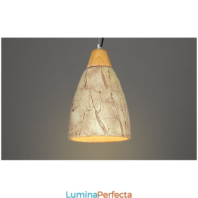 Plafoniera modernă contemporană din ciment cu 1 lumină suspendată