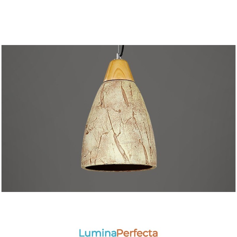 Plafoniera modernă contemporană din ciment cu 1 lumină suspendată