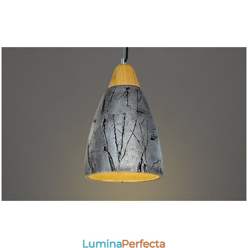 Plafoniera modernă contemporană din ciment cu 1 lumină suspendată