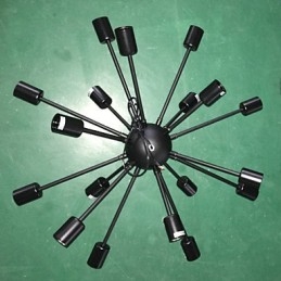 Candelabru radial minimalist cu 18 lumini în stil nord-american