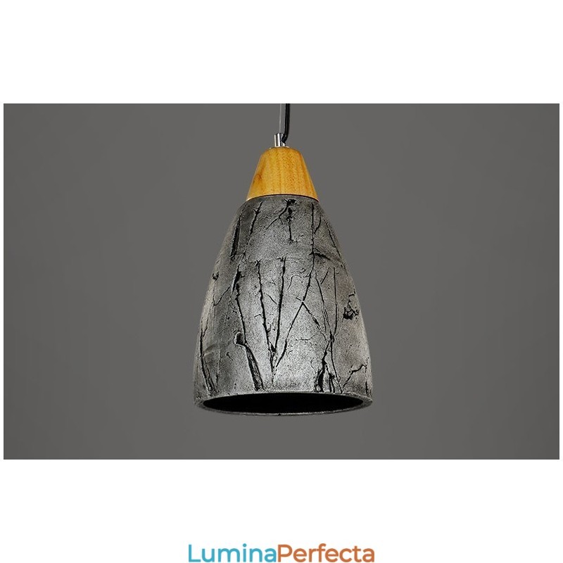 Plafoniera modernă contemporană din ciment cu 1 lumină suspendată