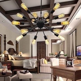 Candelabru radial minimalist cu 18 lumini în stil nord-american
