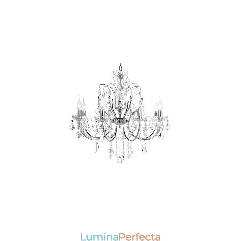 Candelabru elegant din cristal cu 8 lumini