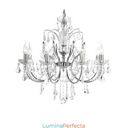 Candelabru elegant din cristal cu 8 lumini Candelabru elegant din cristal cu 8 lumini