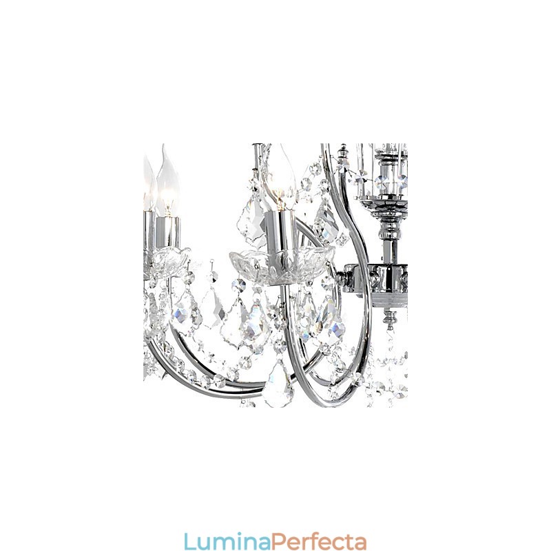 Candelabru elegant din cristal cu 8 lumini