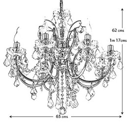 Candelabru elegant din cristal cu 8 lumini