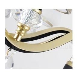 Candelabru modern, contemporan, retro, de lux, din cristal, cu abajur din sticlă