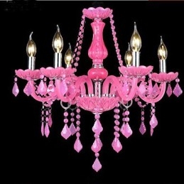 Lampa de cafea Project Light Candle Crystal Suspendare Roz