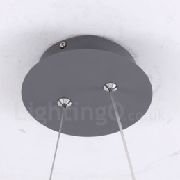 Lampă suspendată din acril modern, contemporană, cu 1 lumină, cu abajur din oțel