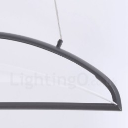 Lampă suspendată din acril modern, contemporană, cu 1 lumină, cu abajur din oțel