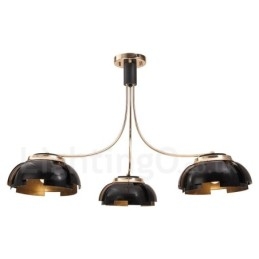 Candelabru modern contemporan din oțel cu 3 lumini și abajur din acril