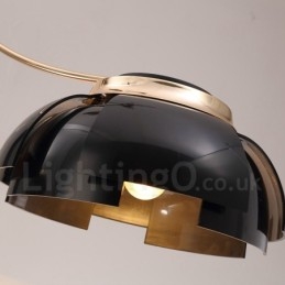 Candelabru modern contemporan din oțel cu 3 lumini și abajur din acril