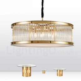 Lampă suspendată din oțel, modernă și contemporană, cu 8 lumini, cu abajur din cristal acrilic