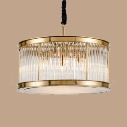 Lampă suspendată din oțel, modernă și contemporană, cu 8 lumini, cu abajur din cristal acrilic